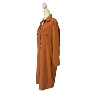 MISSLOOK Button Up Peach Shirt Dress Size M